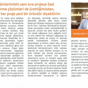 Kubilay ÇİFTCİ in Turizmproje Magazine